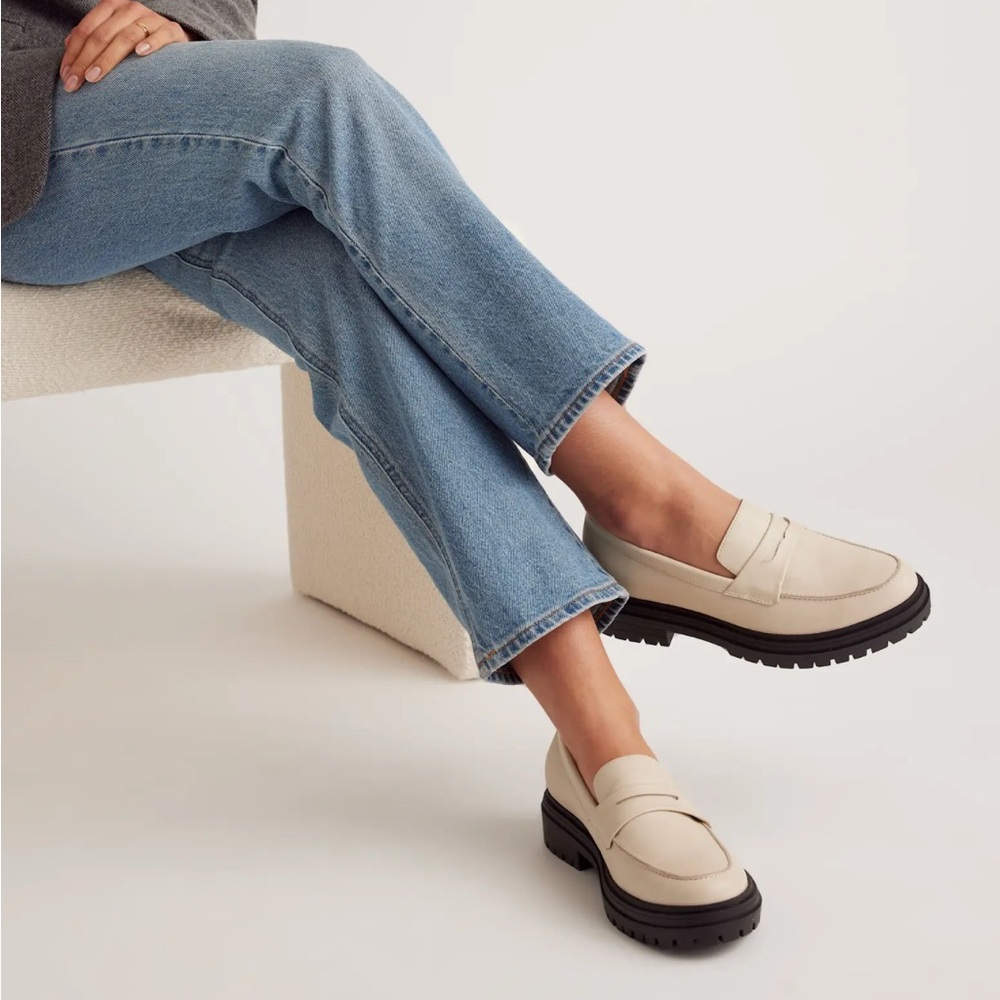 Quince Italian Leather Log Sole Loafers